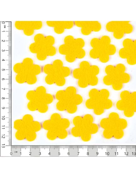 фетровый декор "цветочки" (жёлтый), Цвет: жёлтый