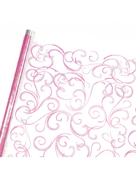 плёнка с рисунком "серпантин" (розовый), Цвет: розовый