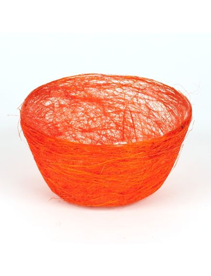 кашпо из сизаля круглое "диффенбахия" (ярко-оранжевый), Цвет: ярко-оранжевый