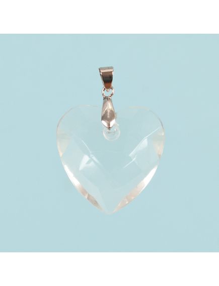 сердце стеклянное с огранкой (прозрачный), Цвет: прозрачный