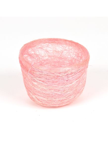 кашпо из сизаля круглое "гиацинт" (розовый), Цвет: розовый