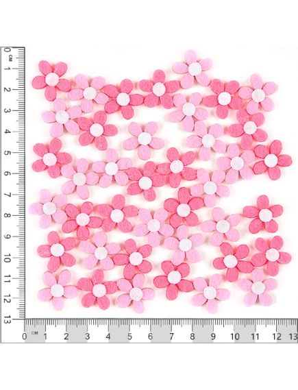 фетровый декор "цветочки малютки" (светло-розовый), Цвет: светло-розовый