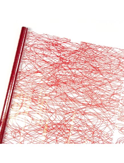 плёнка с рисунком "тонкий сизаль" (красный), Цвет: красный