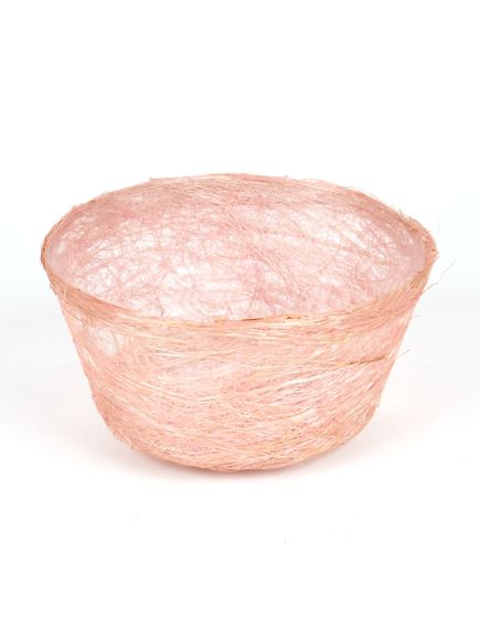 кашпо из сизаля круглое "диффенбахия" (розовый), Цвет: розовый