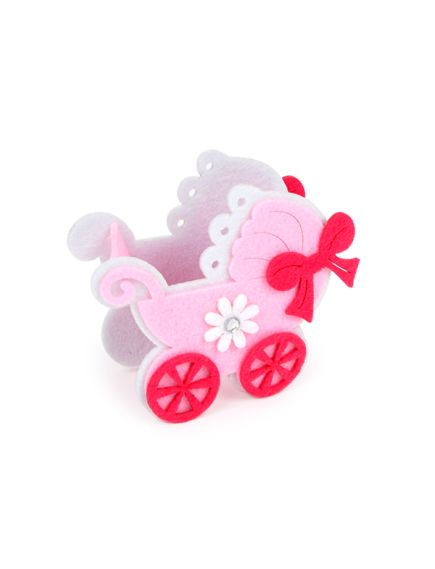 кашпо "детская коляска" (розовый), Цвет: розовый