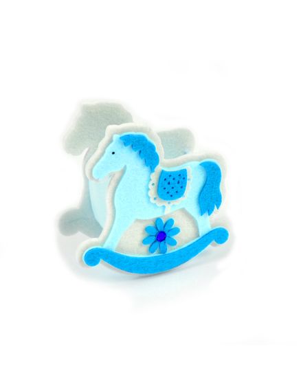 кашпо "детская лошадка" (голубой), Цвет: голубой