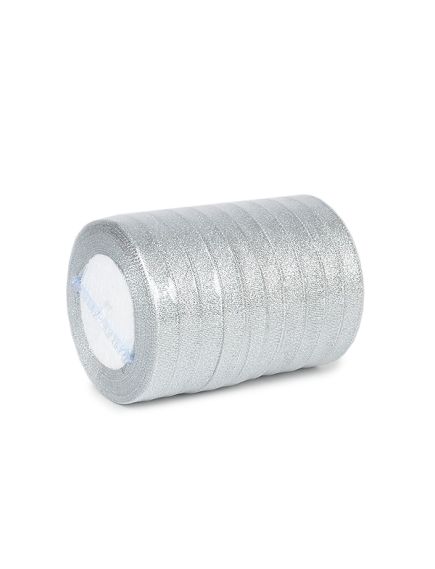 лента металлизированная 1,3 см*23 м (серебро), Цвет: серебро