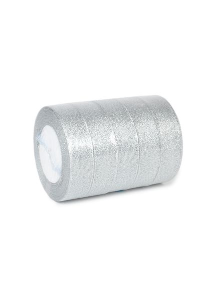 лента металлизированная 2,5 см*23 м (серебро), Цвет: серебро
