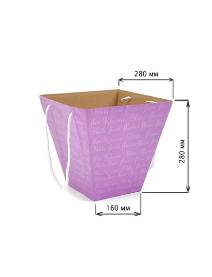 коробка для букетов (фиолетовый), Цвет: фиолетовый