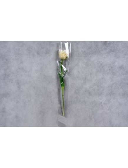 Пакет цветочный Конус на 1 розу 15/80 прозрачный/прозрачный