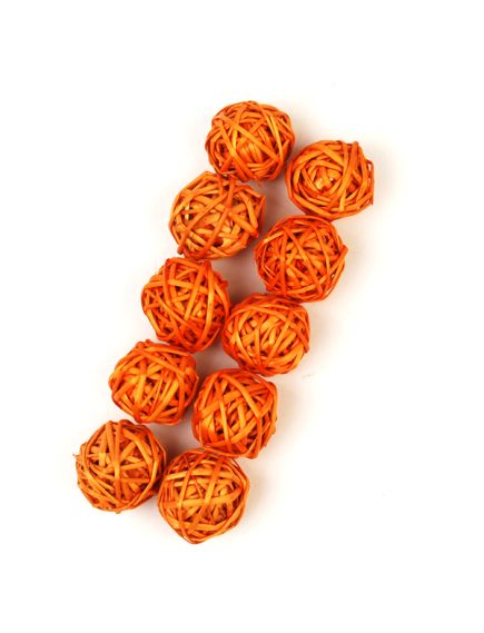 шар из лозы (оранжевый), Цвет: оранжевый
