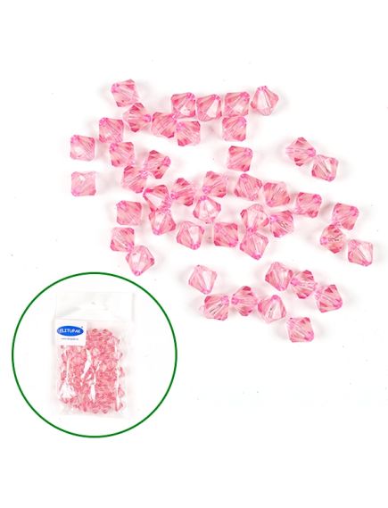 кристаллы "ромб" (розовый), Цвет: розовый
