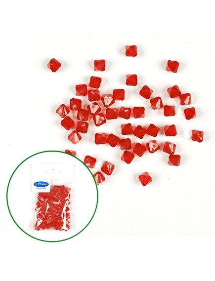 кристаллы "ромб" (ярко-красный), Цвет: ярко-красный