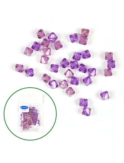 кристаллы "ромб" (фиолетовый), Цвет: фиолетовый